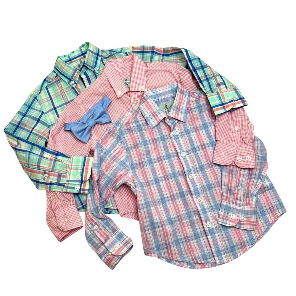 CLASS CLUB Size 2/3 Boy's | Bundle of 3 Long Sleeve Button Dress Shirts + BowTie